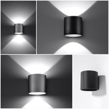 Wandleuchte Orbis 1 Schwarz Zeitlose Runde Wandlampe – Kontrastreich & Modern-Leuchtezauber