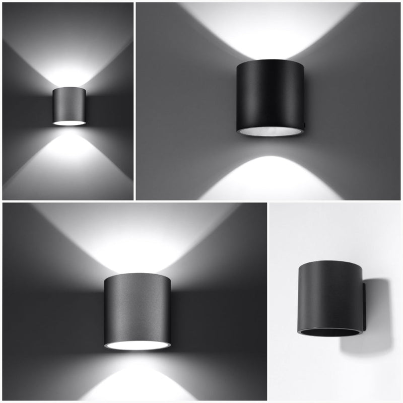 Wandleuchte Orbis 1 Schwarz Zeitlose Runde Wandlampe – Kontrastreich & Modern-Leuchtezauber