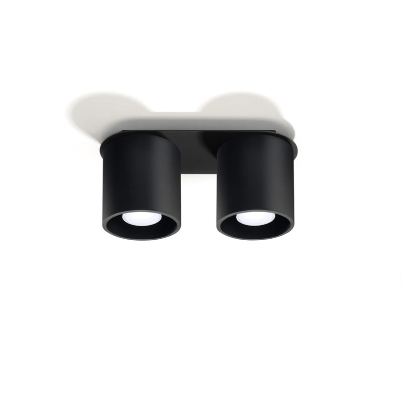 Deckenleuchte Orbis 2 Schwarz – 2-Flammige Design-Deckenleuchte, Rund-Leuchtezauber