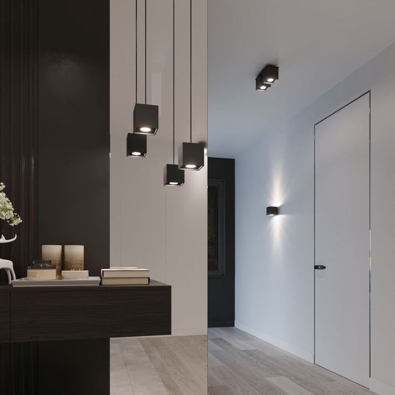 Wandleuchte Quad 1 Schwarz – Minimalistische Wandleuchte In Schwarz-Leuchtezauber