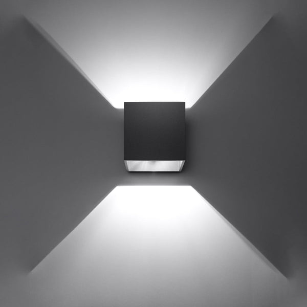 Wandleuchte Quad 1 Schwarz – Minimalistische Wandleuchte In Schwarz-Leuchtezauber