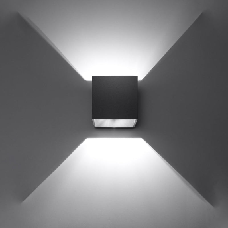 Wandleuchte Quad 1 Schwarz – Minimalistische Wandleuchte In Schwarz-Leuchtezauber