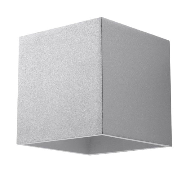 Wandleuchte Quad 1 Grau – Quadratische Wandlampe, Modernes Design-Leuchtezauber