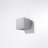 Wandleuchte Quad 1 Grau – Quadratische Wandlampe, Modernes Design-Leuchtezauber