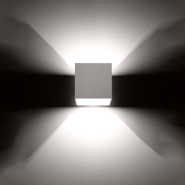 Wandleuchte Quad 1 Weiß – Quadratische Wandleuchte, Minimalistisch-Leuchtezauber