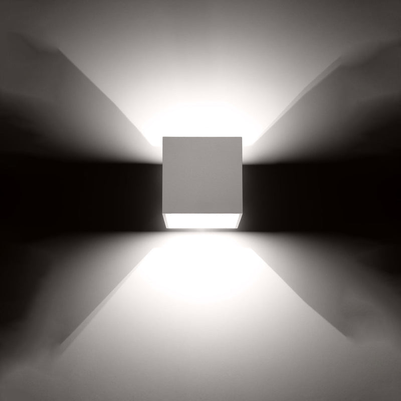 Wandleuchte Quad 1 Weiß – Quadratische Wandleuchte, Minimalistisch-Leuchtezauber