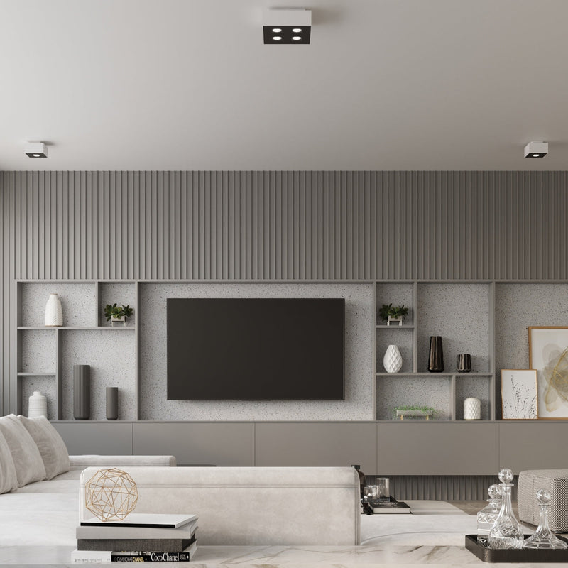 Deckenleuchte Mono 2 Weiß – 2-Flammige Deckenleuchte Mit Spots, Modern-Leuchtezauber