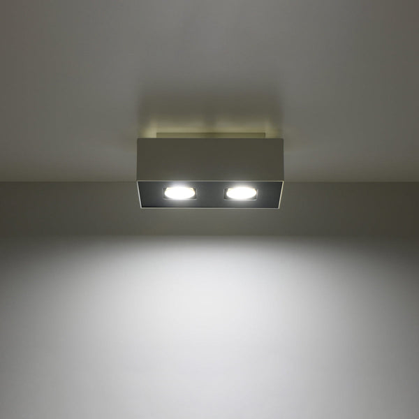 Deckenleuchte Mono 2 Weiß – 2-Flammige Deckenleuchte Mit Spots, Modern-Leuchtezauber