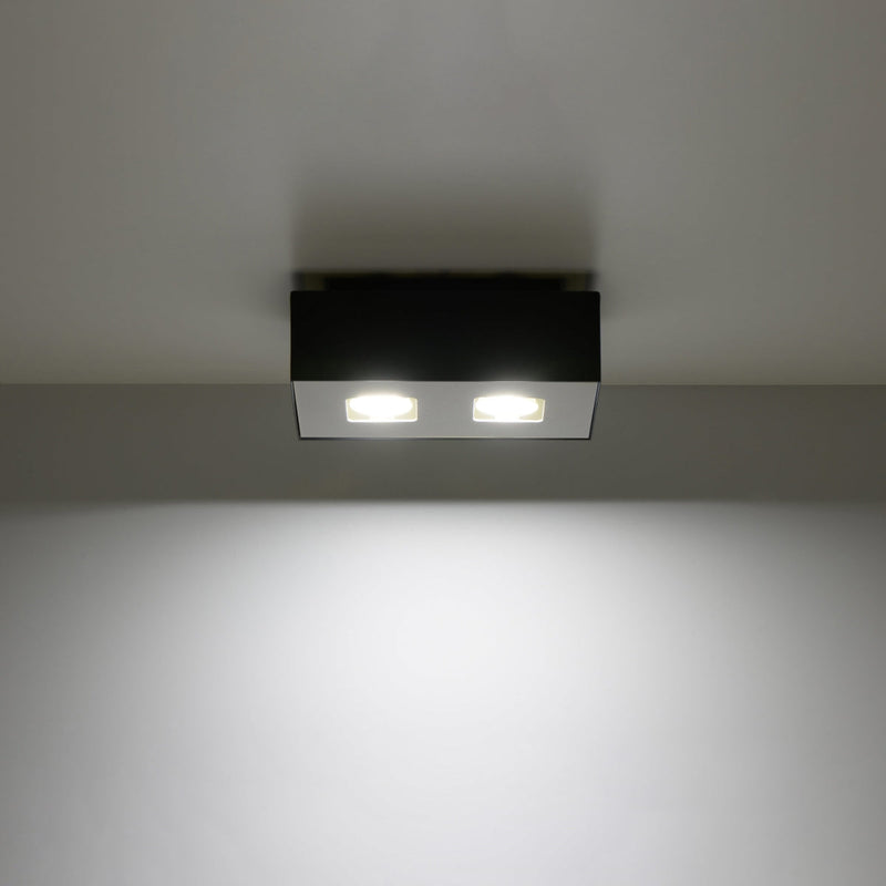 Deckenleuchte Mono 2 Schwarz – Minimalistische 2-Flammige Spotlampe-Leuchtezauber