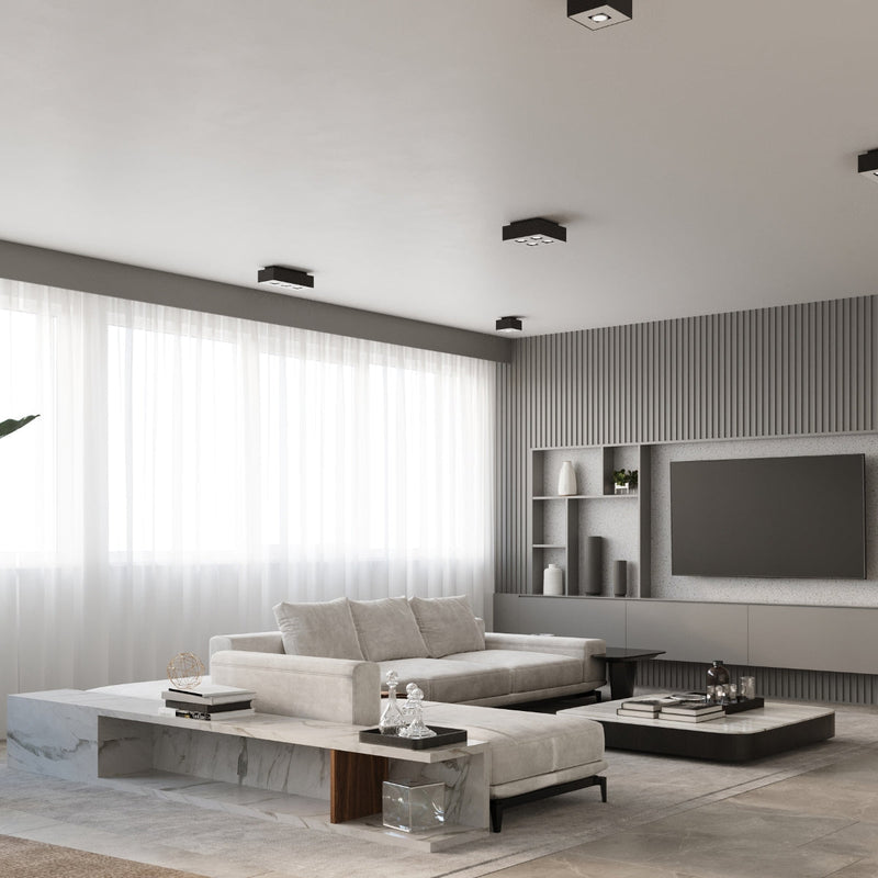 Deckenleuchte Mono 4 Schwarz – 4-Flammige Led-Leuchte Im Industriedesign-Leuchtezauber