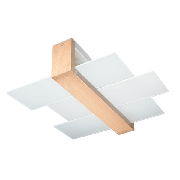 Deckenleuchte Feniks 2 Naturholz – Led-Spotleuchte Mit Holz-Optik-Leuchtezauber