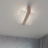 Deckenleuchte Feniks 2 Naturholz – Led-Spotleuchte Mit Holz-Optik-Leuchtezauber