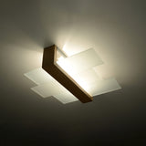 Deckenleuchte Feniks 2 Naturholz – Led-Spotleuchte Mit Holz-Optik-Leuchtezauber