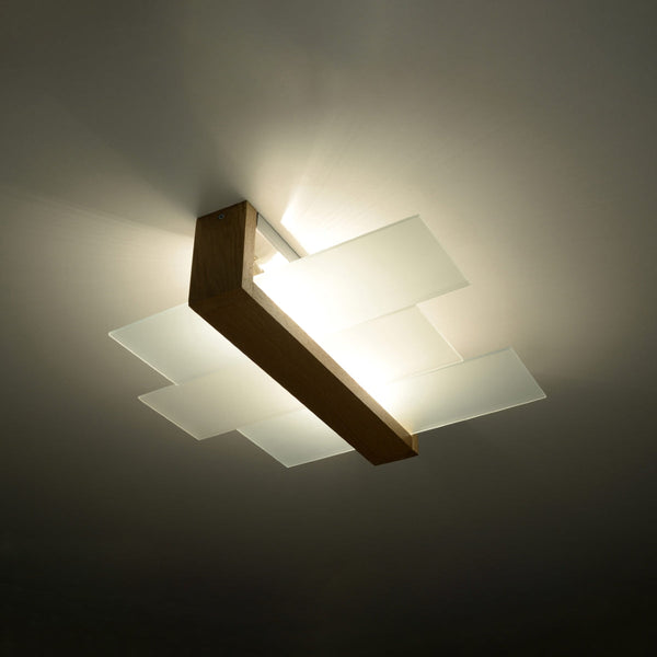 Deckenleuchte Feniks 2 Naturholz – Led-Spotleuchte Mit Holz-Optik-Leuchtezauber