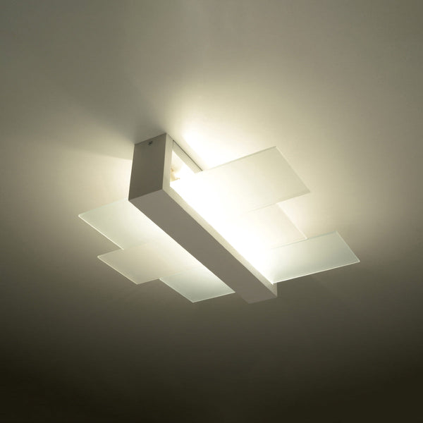 Deckenleuchte Feniks 2 Weiß – Flache Led-Deckenlampe Mit 2 Spots-Leuchtezauber