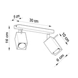 Deckenleuchte Merida 2 Schwarz – 2-Flammig Im Modernen Industriedesign-Leuchtezauber
