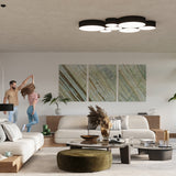 Hängelampe Arena Ø45 Cm Schwarz Modern Geometrisch-Leuchtezauber