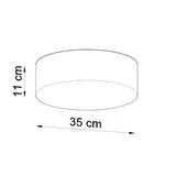 Deckenleuchte Arena Ø35 Cm Schwarz, Rund, E27, Modern-Leuchtezauber