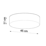 Deckenleuchte Arena Ø45 Cm Schwarz, Rund, E27, Modern-Leuchtezauber