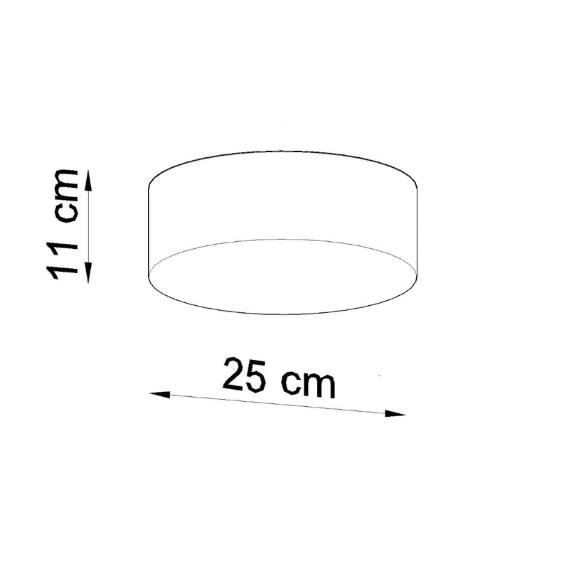 Deckenleuchte Arena Ø25 Cm Schwarz, Rund, E27, Modern-Leuchtezauber