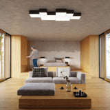 Deckenleuchte Horus 45 Schwarz, Rund, Modern, Led-Kompatibel-Leuchtezauber
