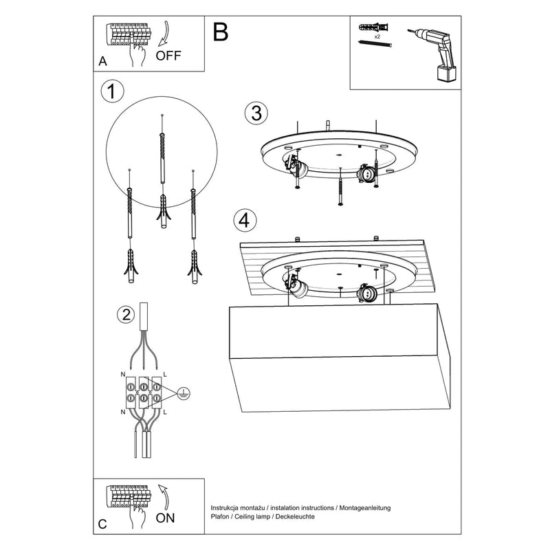 Deckenleuchte Horus 45 Weiß, Led-Kompatibel, Ø45 Cm, Modern-Leuchtezauber