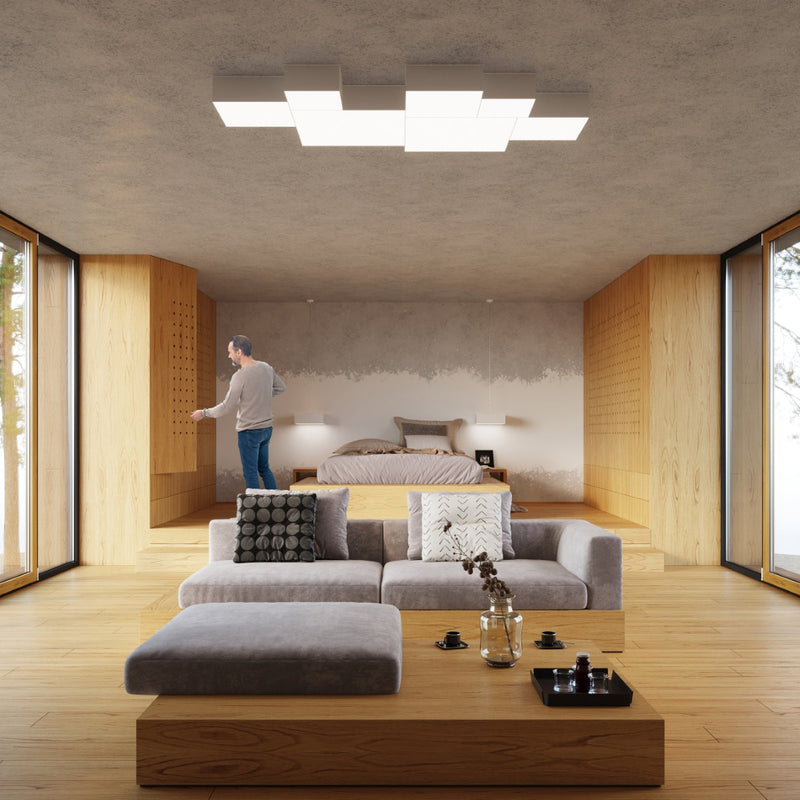 Deckenleuchte Horus 45 Weiß, Led-Kompatibel, Ø45 Cm, Modern-Leuchtezauber
