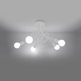 Kronleuchter Loop 5-flammig Weiß – Modern & Luftig-Leuchtezauber