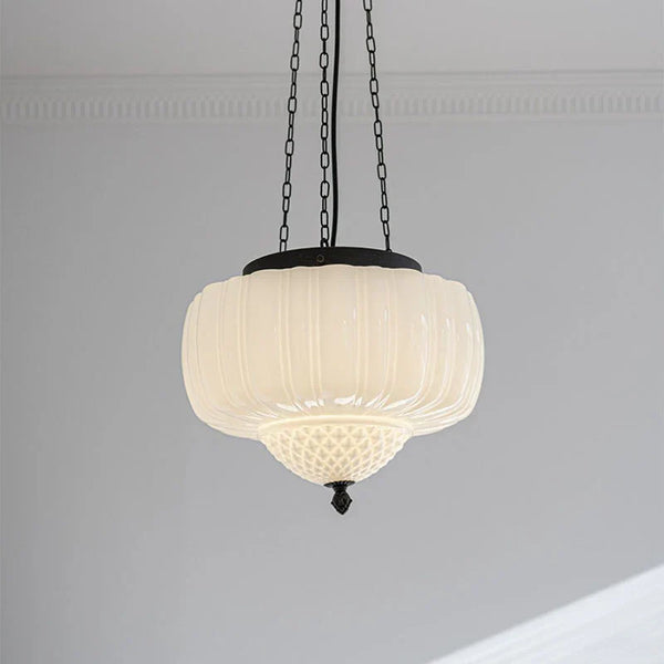 Moderne weiße minimalistische Hängelampe-Leuchtezauber