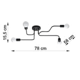 Kronleuchter Vector 4-flammig Schwarz – Minimal & Elegant-Leuchtezauber