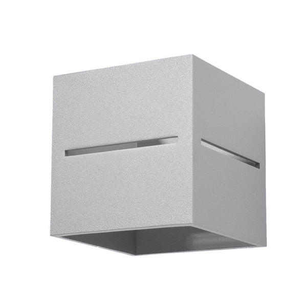 Wandleuchte Lobo Grau – Flache Led-Leuchte Mit Lichtaustritt Oben/Unten-Leuchtezauber