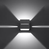 Wandleuchte Lobo Grau – Flache Led-Leuchte Mit Lichtaustritt Oben/Unten-Leuchtezauber