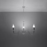 Kronleuchter Minerwa 3-Flammig Weiß Retro Chic-Leuchtezauber