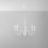 Kronleuchter Minerwa 5-Flammig Weiß Klassisch Zeitlos-Leuchtezauber