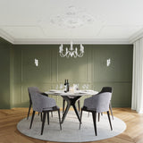 Kronleuchter Minerwa 7-Flammig Weiß Edler Landhausstil-Leuchtezauber