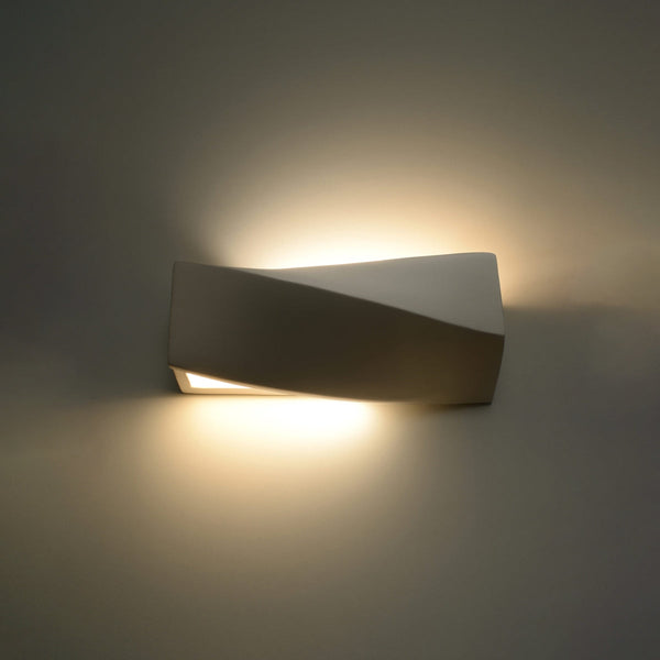 Wandleuchte Keramik Sigma Mini – Kleine Keramiklampe Mit Led-Kompatibilität-Leuchtezauber