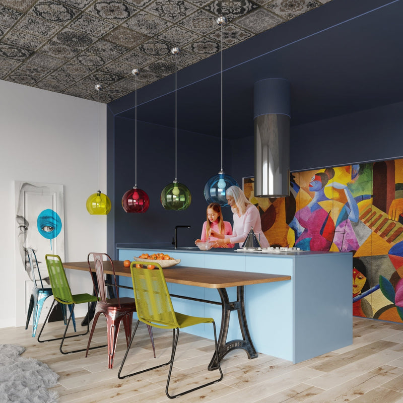 Hängelampe Ball Glas Champagner Ø20 Cm Edles Design-Leuchtezauber