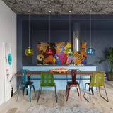 Hängelampe Ball Glas Grün Ø20 Cm Rund Retrolook-Leuchtezauber