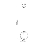 Hängelampe Ugo Ø20 Cm Glas Weiß Schlichtes Design-Leuchtezauber