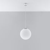 Hängelampe Ugo Ø30 Cm Glas Weiß Minimalistisch Modern-Leuchtezauber