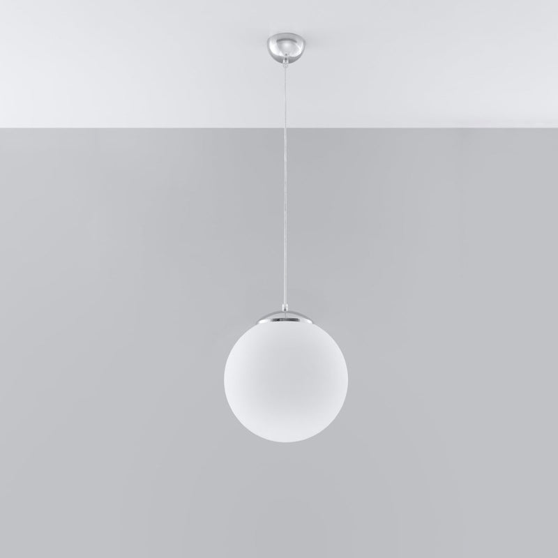Hängelampe Ugo Ø30 Cm Glas Weiß Minimalistisch Modern-Leuchtezauber