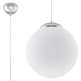 Hängelampe Ugo Ø40 Cm Glas Weiß Modern Designlampe-Leuchtezauber