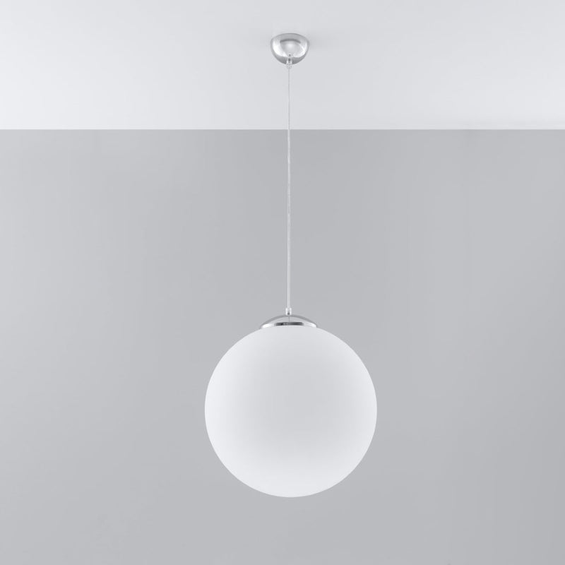 Hängelampe Ugo Ø40 Cm Glas Weiß Modern Designlampe-Leuchtezauber