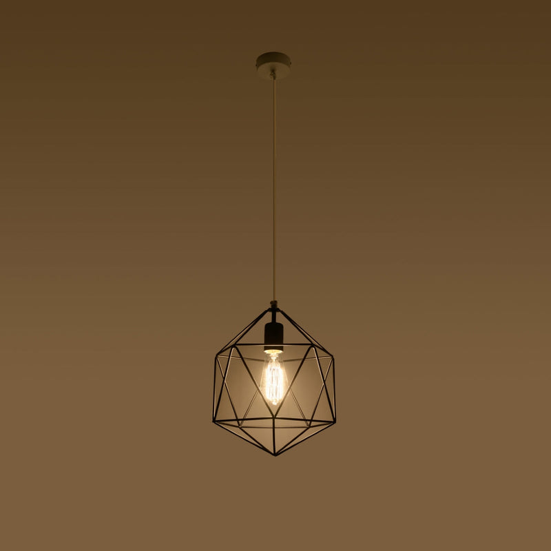 Hängeleuchte Gaspare – Pendelleuchte in Schwarz mit Gold-Innenseite-Leuchtezauber