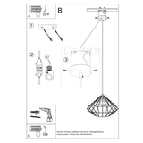 Hängeleuchte Umberto Schwarz – Elegante Retro-Leuchte mit Kegelschirm-Leuchtezauber