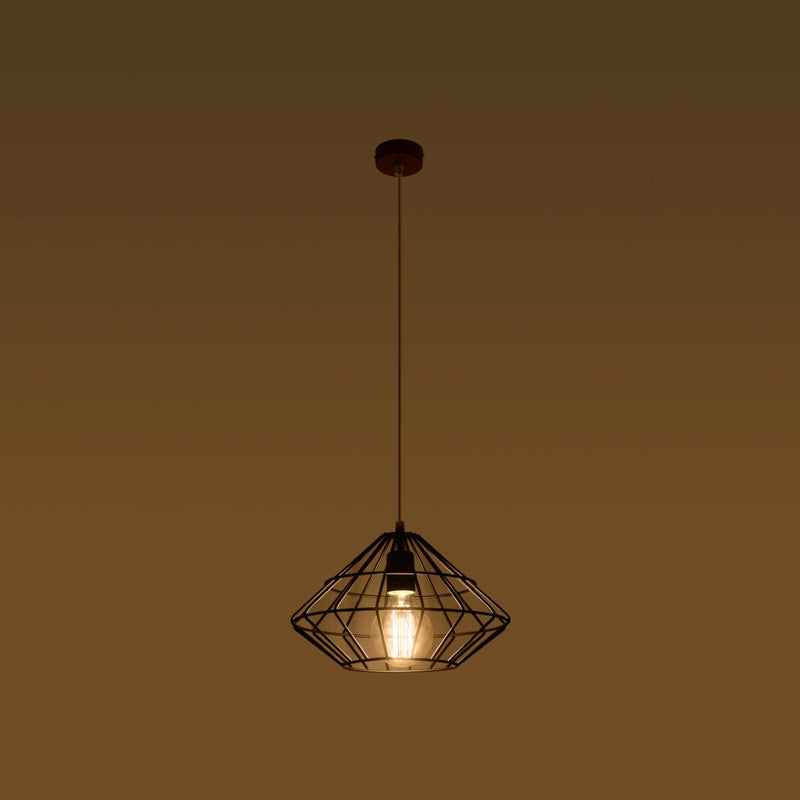 Hängeleuchte Umberto Schwarz – Elegante Retro-Leuchte mit Kegelschirm-Leuchtezauber