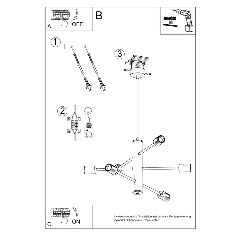 Kronleuchter Duomo 6-flammig – Klassisch Opulente Deckenleuchte-Leuchtezauber