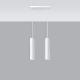 Hängeleuchte Lagos 2-flammig Weiß – Zeitlose LED Pendellampe-Leuchtezauber