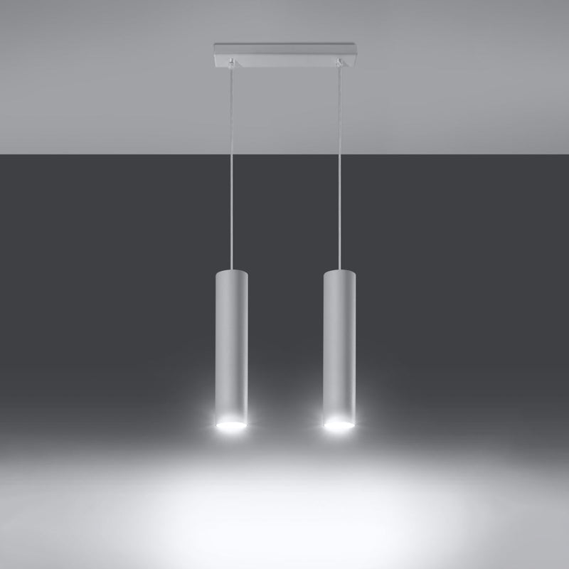 Hängeleuchte Lagos 2-flammig Weiß – Zeitlose LED Pendellampe-Leuchtezauber