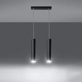 Hängeleuchte Lagos 2-flammig Schwarz – Minimalistische LED Leuchte-Leuchtezauber